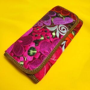 Embroidered Floral Wallet
